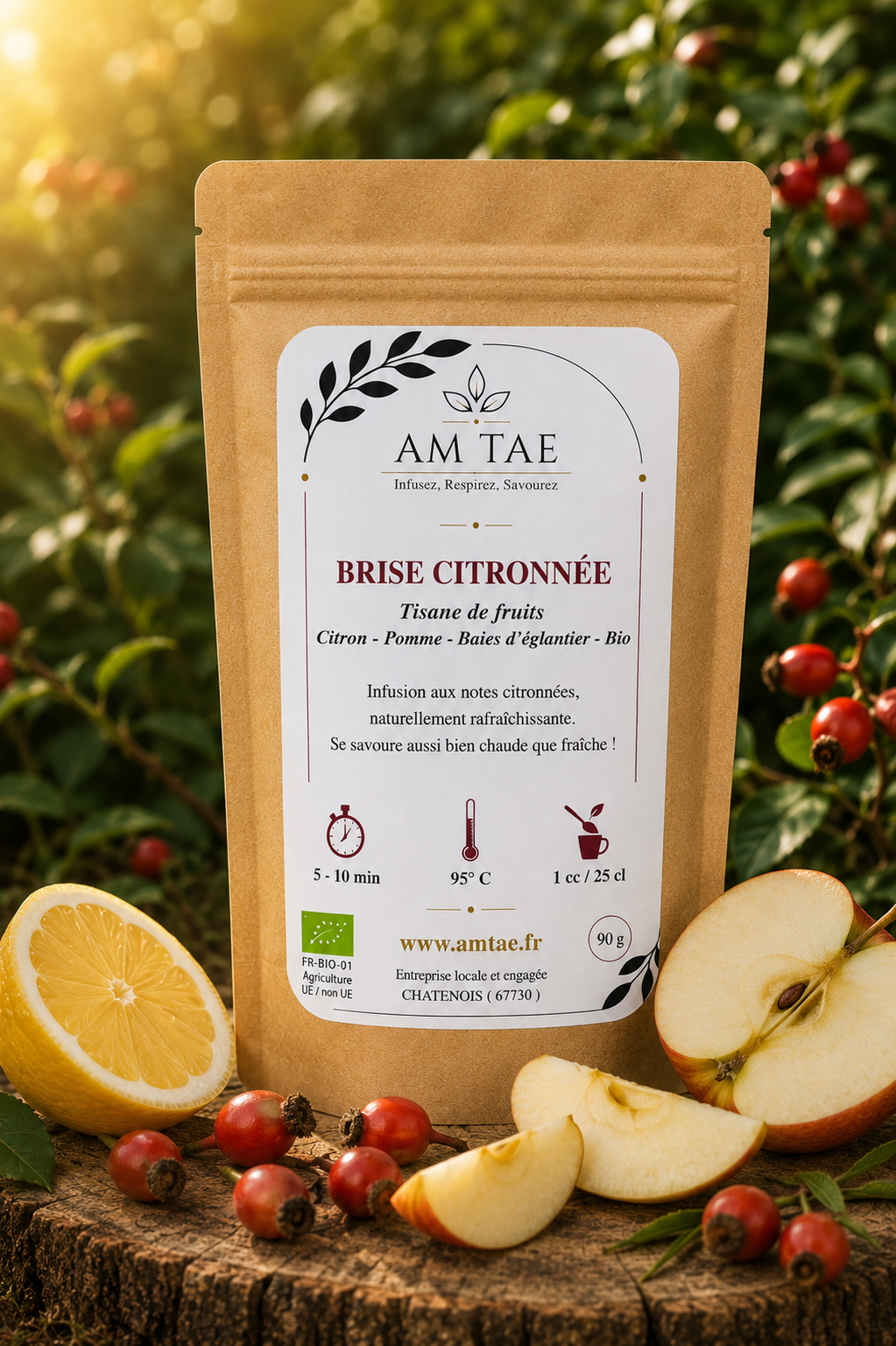BRISE CITRONNÉE, Tisane de fruits Citron - Pomme