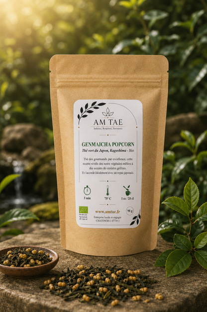 GENMAICHA POPCORN: Thé vert - Grains de riz grillés et soufflés, Kagoshima