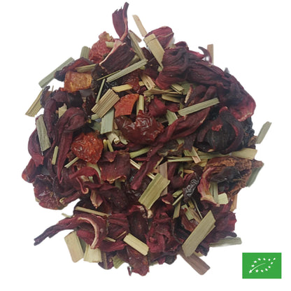 VIREE A MALABAR, Infusion glacée Hibiscus -Citronnelle - Anis aromatisée Poivre & Fraise