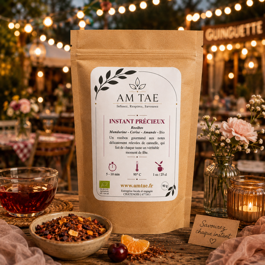INSTANT PRECIEUX, Rooibos parfumé Vanille - Mandarine - Cerise - Amande