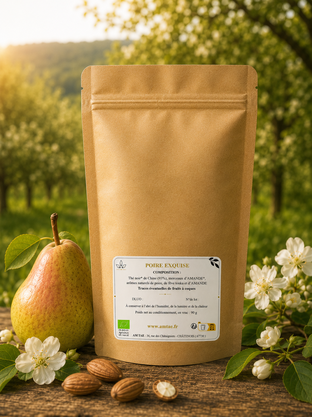 POIRE EXQUISE, Thé noir Poire - Amande -Tonka
