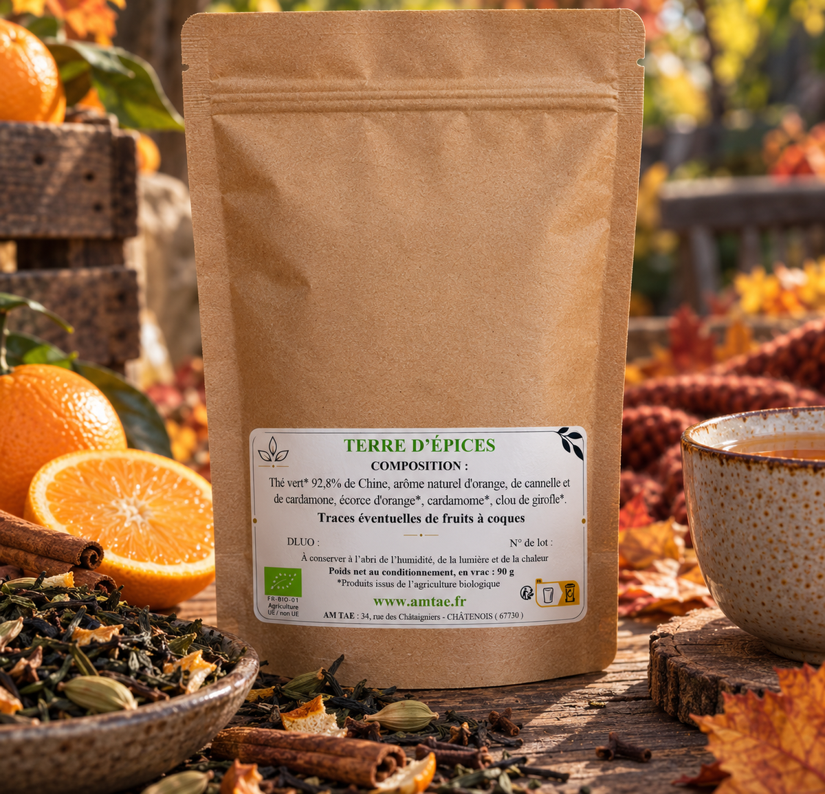 Terre d'épices, Thé vert épices - orange